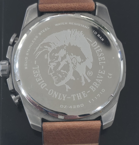 Diesel Men's Silver and Black Watch - Picture 6 of 7